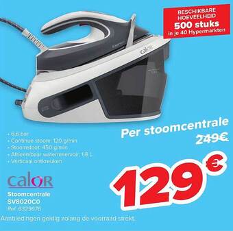 Carrefour Stoomcentrale Sv8020co Calor aanbieding