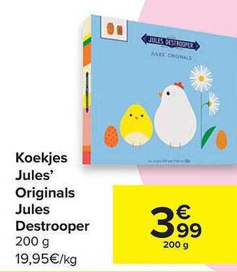 Carrefour Koekjes Jules' Originals Jules Destrooper aanbieding