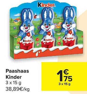 Carrefour Paashaas Kinder aanbieding