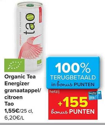 Organic Tea Energizer Granaatappel Citroen Tao