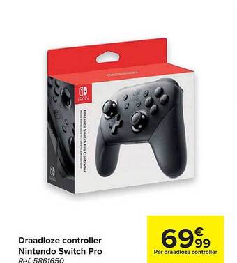 Carrefour Draadloze Controller Nintendo Switch Pro aanbieding
