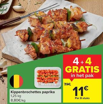 Carrefour Kippenbrochettes Paprika aanbieding