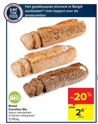 Carrefour Brood Carrefour Bio aanbieding