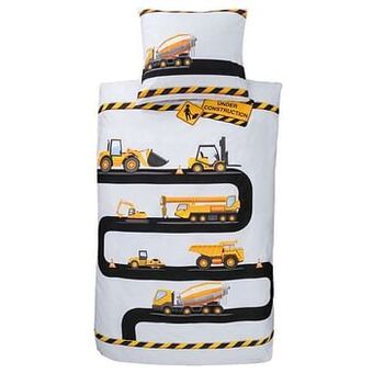 Leen Bakker Comfort dekbedovertrek Cas - geel - 140x200 cm - Leen Bakker aanbieding