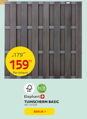 Brico Elephant Tuinscherm Basic aanbieding