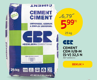 Brico CBR Cement CEM II/B-M (S-V) 32,5 N aanbieding