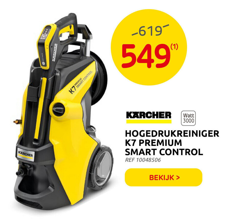 Karcher Hogedrukreiniger K7 Premium Smart Control promotie bij Brico