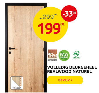 Brico Volledig Deurgeheel Realwood Naturel aanbieding