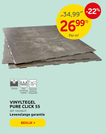 Brico Vinyltegel Pure Click 55 aanbieding