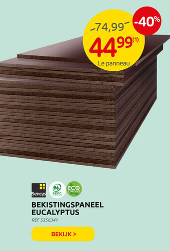 Brico Bekistingspaneel Eucalyptus aanbieding