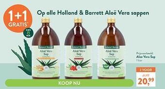 Holland & Barrett Aloe vera sap aanbieding