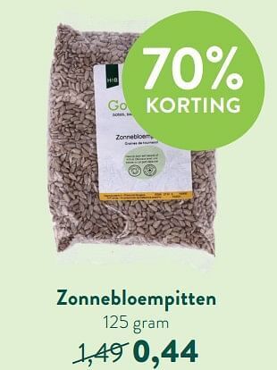 Holland & Barrett Zonnebloempitten aanbieding