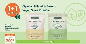 Holland & Barrett Premium rijstproteïne poeder aanbieding