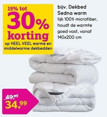 Leen Bakker Dekbed sedna warm aanbieding