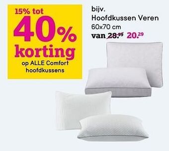 Leen Bakker Hoofdkussen veren aanbieding