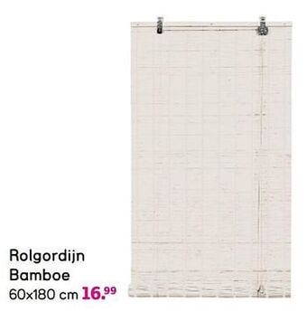 Leen Bakker Rolgordijn bamboe aanbieding