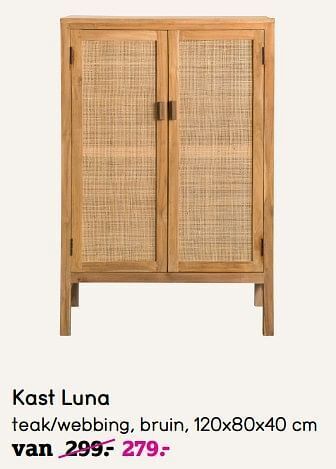 Leen Bakker Kast luna aanbieding