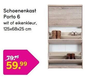 Leen Bakker Schoenenkast porto 6 aanbieding