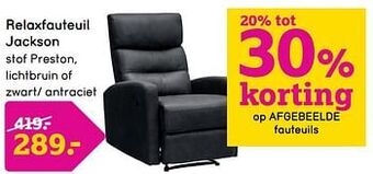 Leen Bakker Relaxfauteuil jackson aanbieding