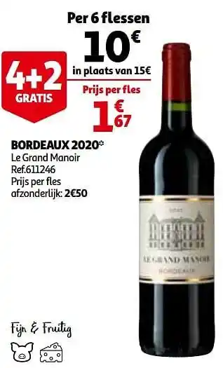 Auchan Bordeaux 2020 le grand manoir aanbieding