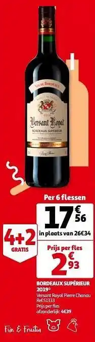 Auchan Bordeaux supérieur 2019 versant royal pierre chanau aanbieding