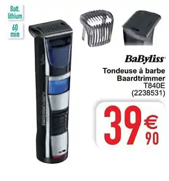 Cora Babyliss tondeuse à barbe baardtrimmer t840e aanbieding