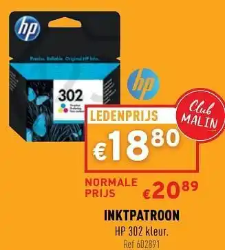 Trafic Inktpatroon hp 302 kleur aanbieding