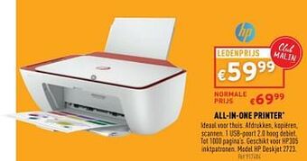 Trafic All-in-one printer hp deskjet 2723 aanbieding