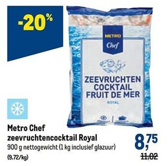 Makro Metro chef zeevruchtencocktail royal aanbieding