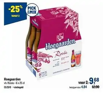 Makro Hoegaarden rosée aanbieding