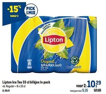 Makro Lipton ice tea regular aanbieding