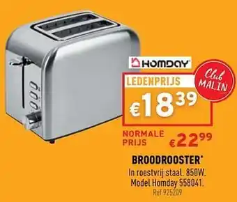 Trafic Broodrooster homday 558041 aanbieding