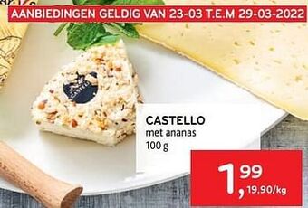 Alvo Castello met ananas aanbieding