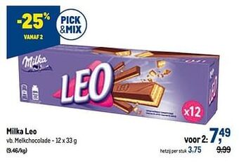 Makro Milka leo melkchocolade aanbieding