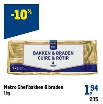 Makro Metro chef bakken + braden aanbieding