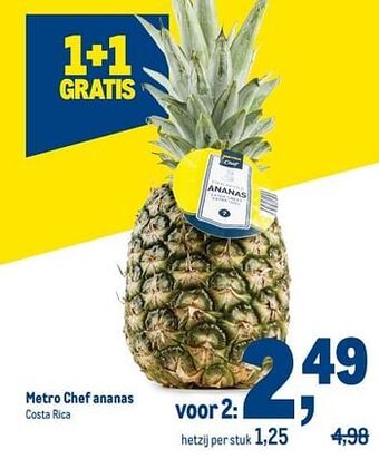 Makro Metro chef ananas aanbieding