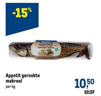 Makro Appetit gerookte makreel aanbieding