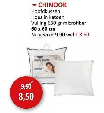 Weba Chinook hoofdkussen aanbieding