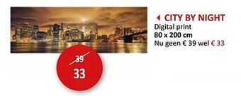 Weba City by night digital print aanbieding