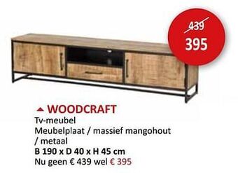 Weba Woodcraft tv-meubel aanbieding