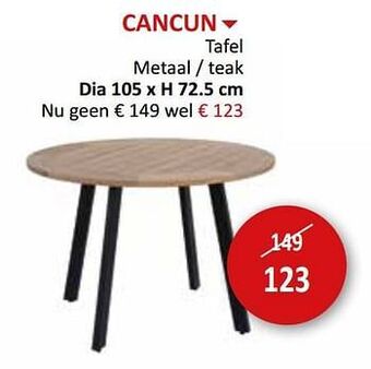 Weba Cancun tafel aanbieding