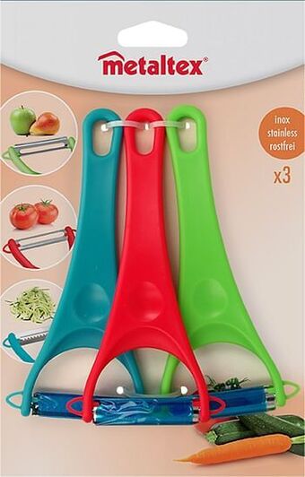 Makro Metaltex Dunschiller groen/blauw/rood 3 stuks aanbieding