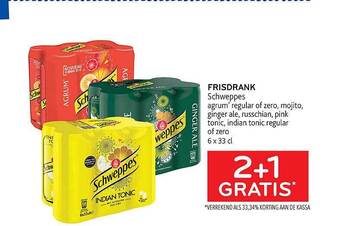 Alvo Frisdrank Schweppes aanbieding