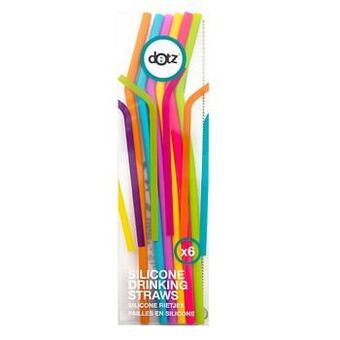 Makro Dotz Rietjes gebogen 25 cm meerkleurig 6 stuks aanbieding
