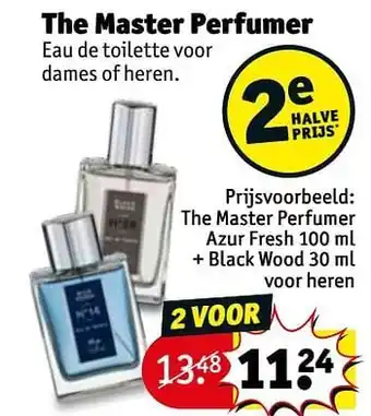 Kruidvat The master perfumer azur fresh + black wood voor heren aanbieding