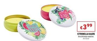 Trafic Citronella kaars aanbieding