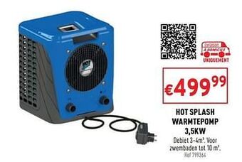 Hot splash warmtepomp 3,5kw