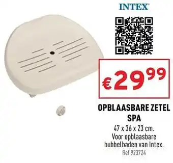 Trafic Opblaasbare zetel spa aanbieding