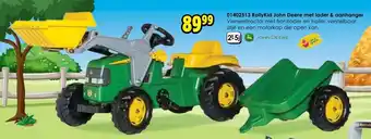 ToyChamp RollyKid John Deere met lader & aanhander aanbieding