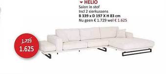 Weba Helio Salon In Stof aanbieding